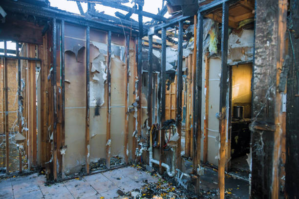 Professional Fire Damage Assessment technician working in Clear Lake, WI